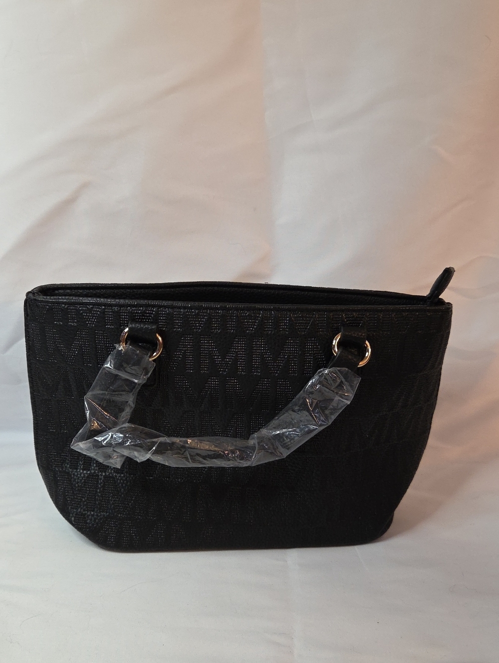 Black MK-Inspired Tote Bag with Top Handles